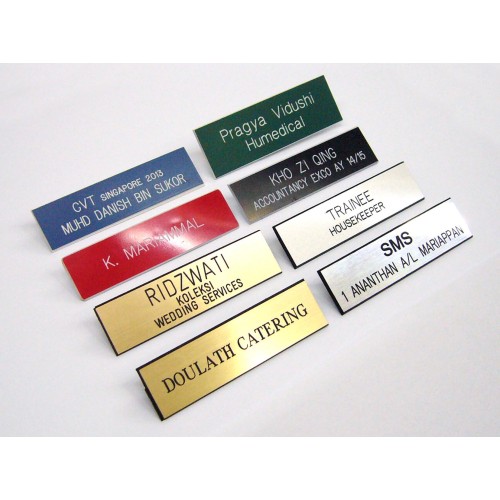 Name Tag with Engraved Text